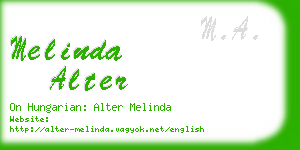 melinda alter business card